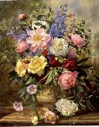 unknow artist Floral, beautiful classical still life of flowers.093